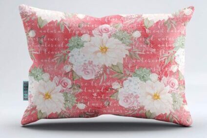 Floral Digital Printed Pillow Cover