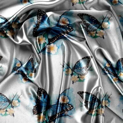 silk satin digital print designs on apparel